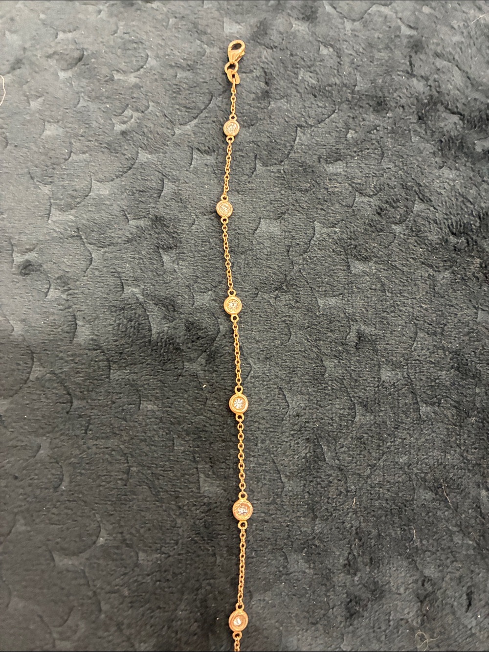 1 carat diamond station bracelet rose gold